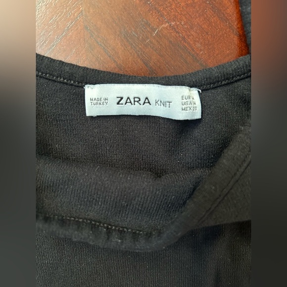 Zara Black Ribbed Tank Top - Picture 2 of 7